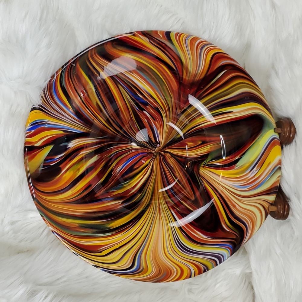 Missoni Hand Blown Swirl Glass Bowl Platter Pottery Collection